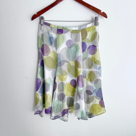 Green and purple polka dot skirt - Picture 1 of 5